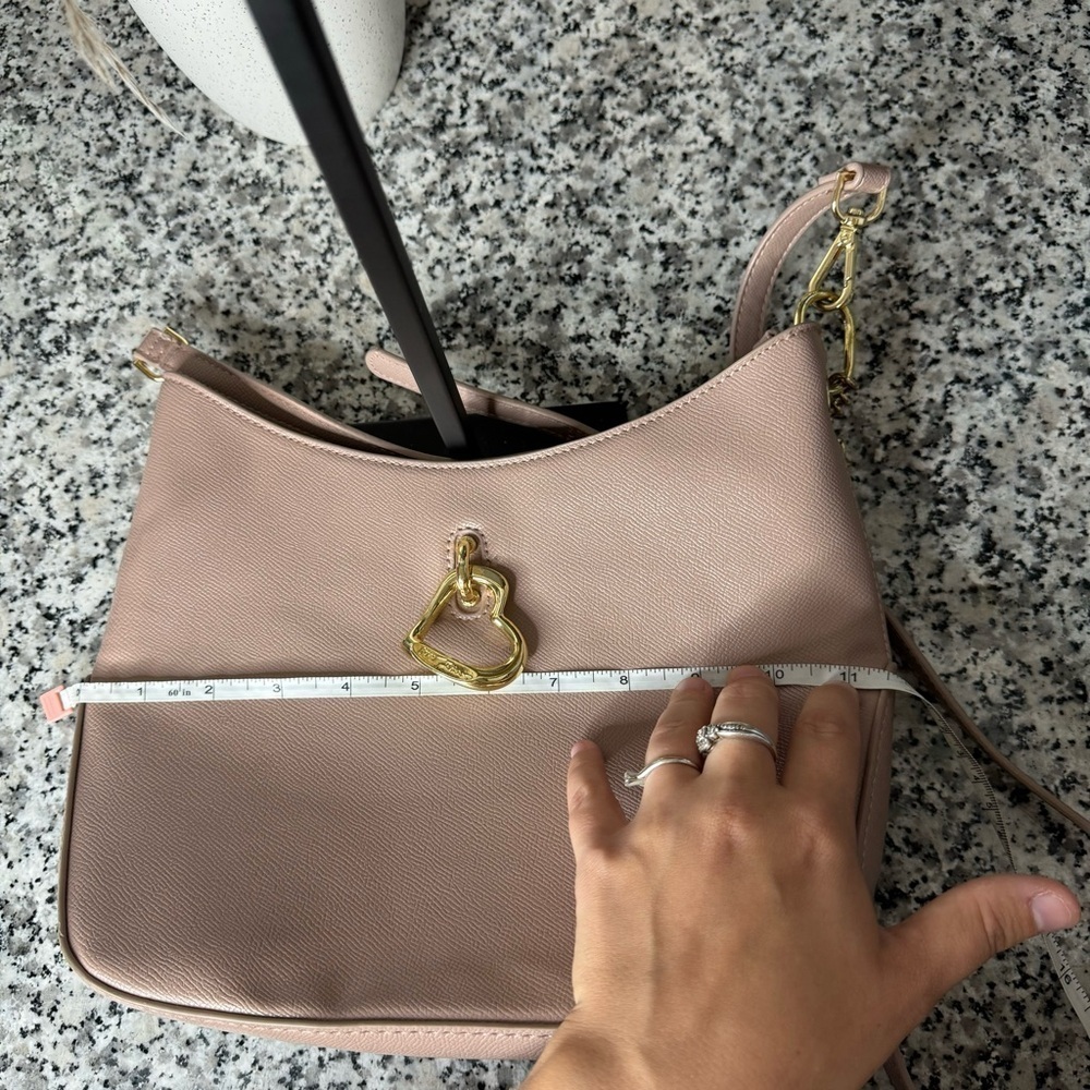 Betsey Johnson Light Pink Crossbody Bag with Gold Chain Accents - Picture 9 of 10